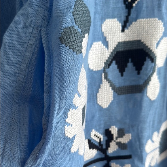 Eleven March 11 Dress 100% Linen XS 
Pullover Mini Boho Travel Pockets - Picture 3 of 14